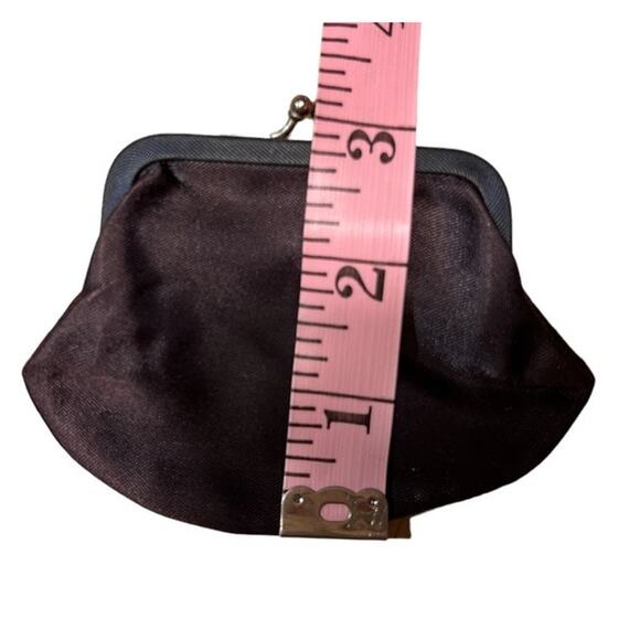 Vintage 50s Garay Clutch Purse Evening Bag Rhinestone Clasp Coin Purse Navy Blue - Picture 14 of 15